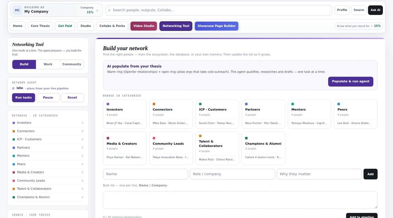 Openfor Builder, Networking Tool