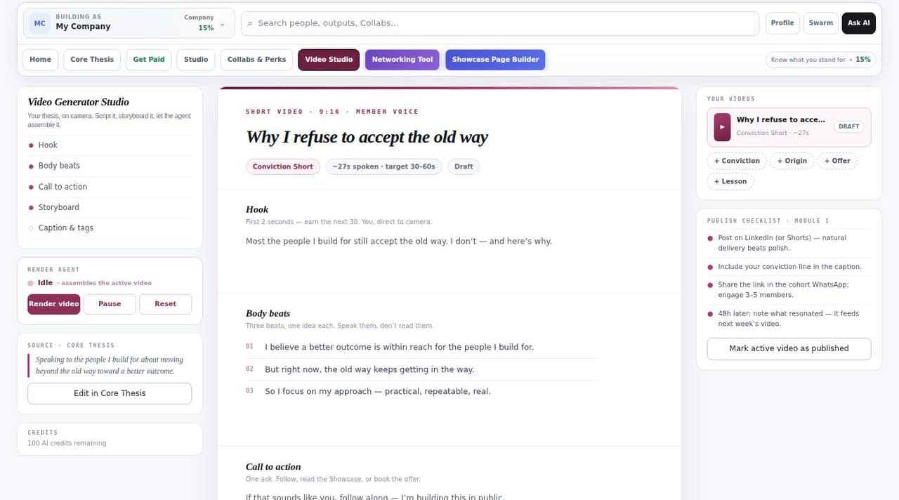 Openfor Builder, Video Studio