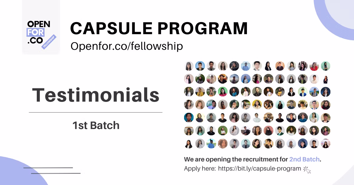 Capsule Program Testimonials - 1st Batch