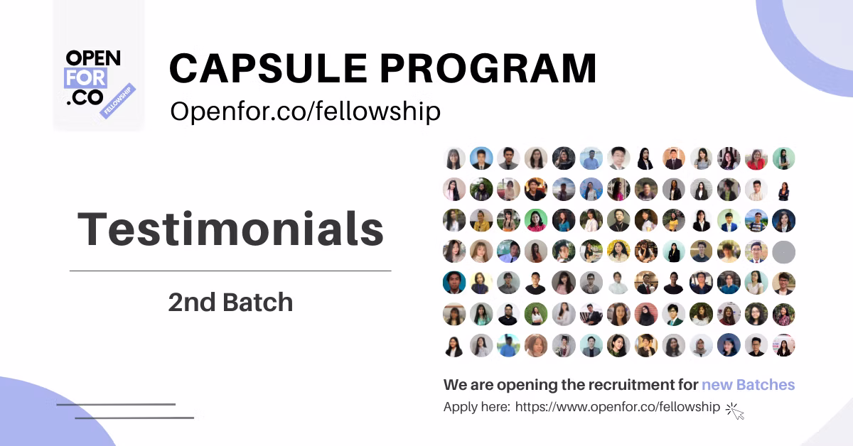 Capsule Program Testimonials - 2nd Batch