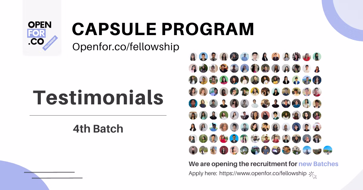 Capsule Program Testimonials - 4th Batch