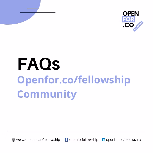 FAQs : Openfor.co/fellowship Community