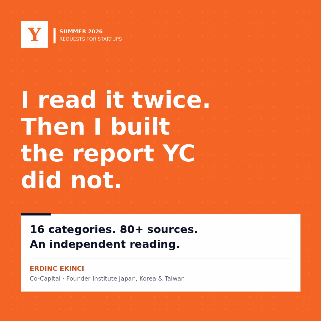 YC Summer 2026 Requests for Startups: An independent reading